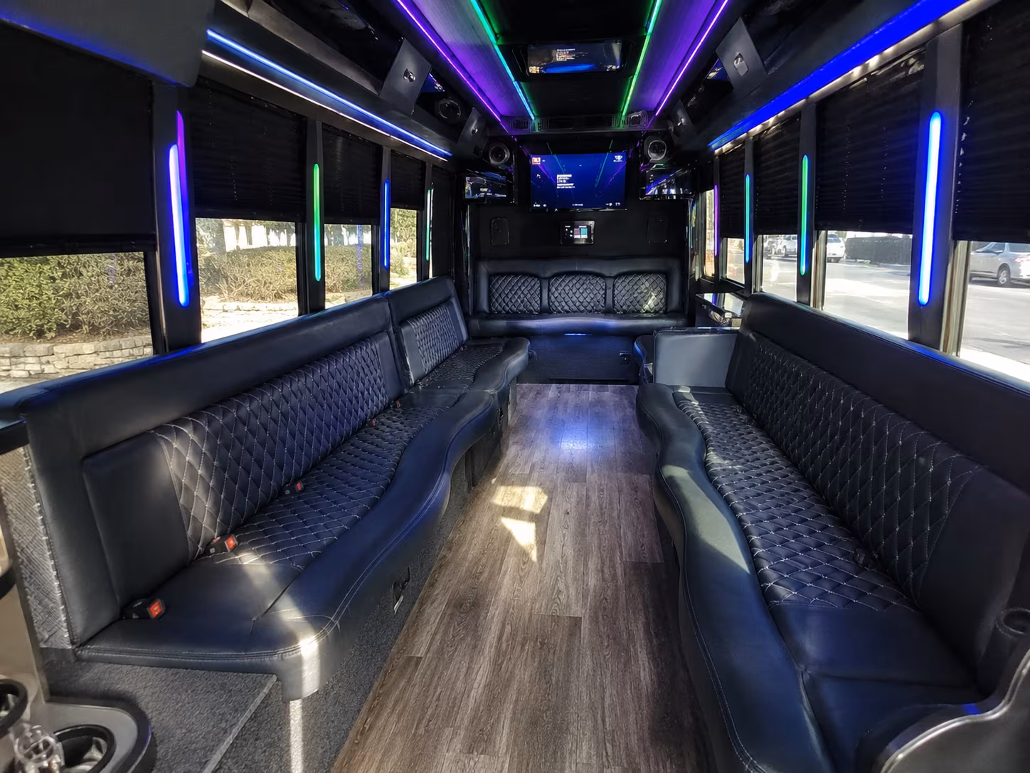 roswell 15 passenger party bus interior