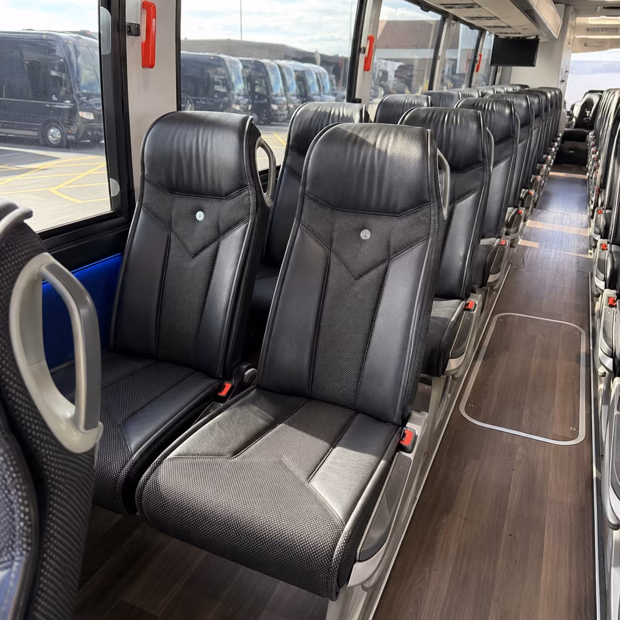roswell charter bus rental interior